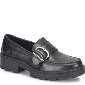 Born Women's Contessa Black Leather Round Toe Loafer Size 6